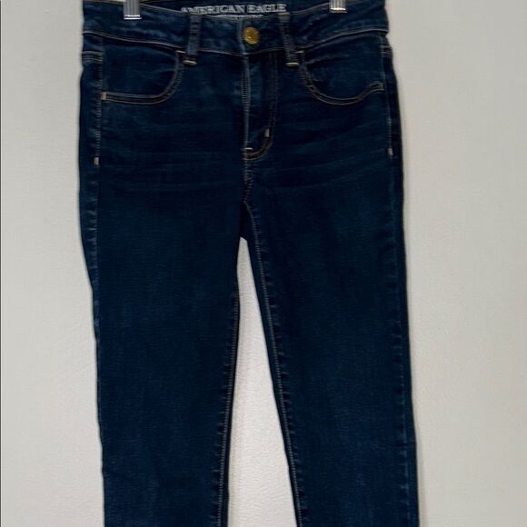 American Eagle Outfitters Blue Skinny Jeans Classic Fit - Picture 4 of 12